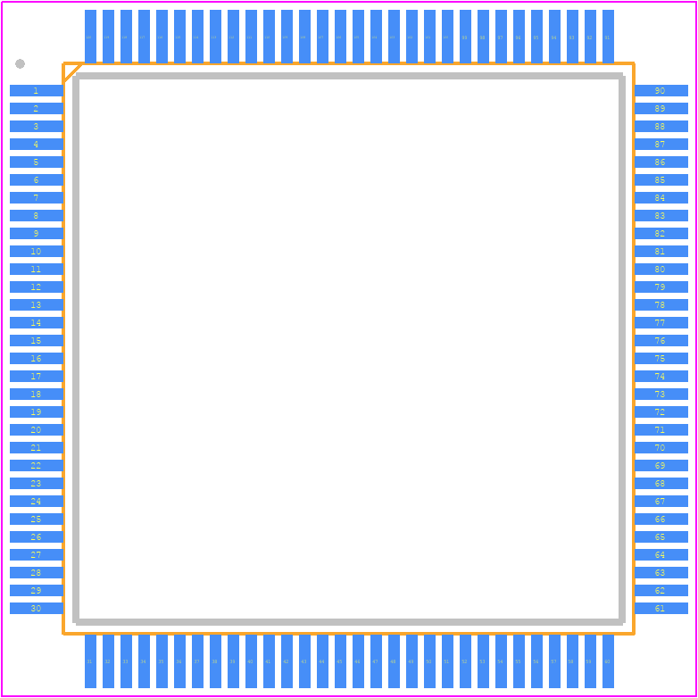 R5F563TBDDFA#H0 - Renesas Electronics PCB footprint - Quad Flat Packages - Quad Flat Packages - PLQP0120KA-A