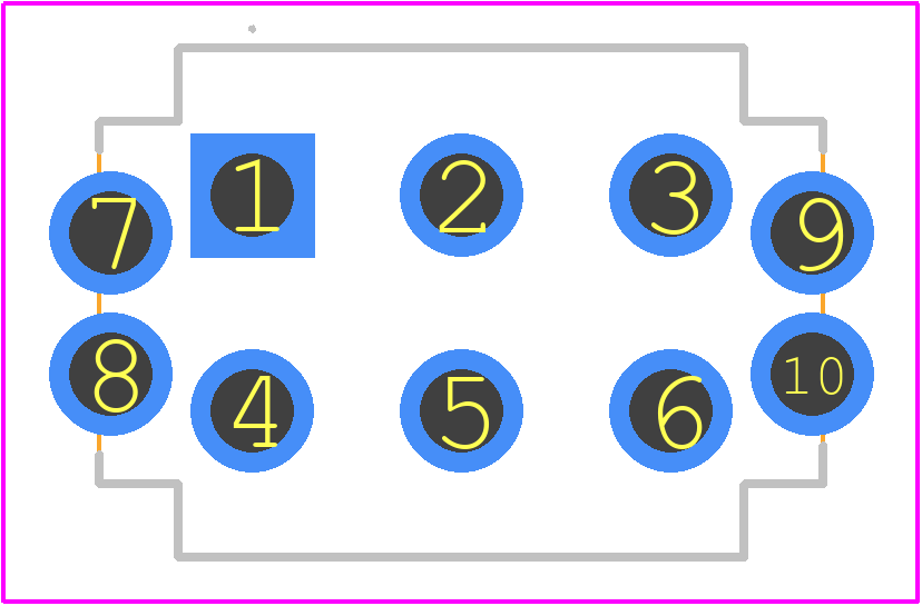 100DP6T3B2VS3QE - E-Switch PCB footprint - Other - Other - 100DP6T3B2VS3QE-89