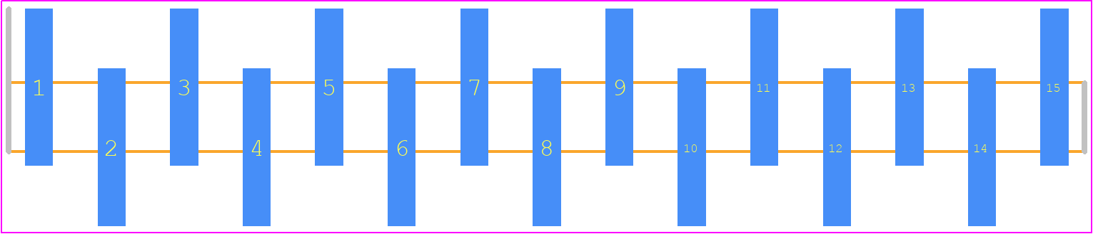 6-146132-3 - TE Connectivity PCB footprint - Header, Unshrouded - Single Row Staggered SMD Pin - Header, Unshrouded - Single Row Staggered SMD Pin - 6-146132-3