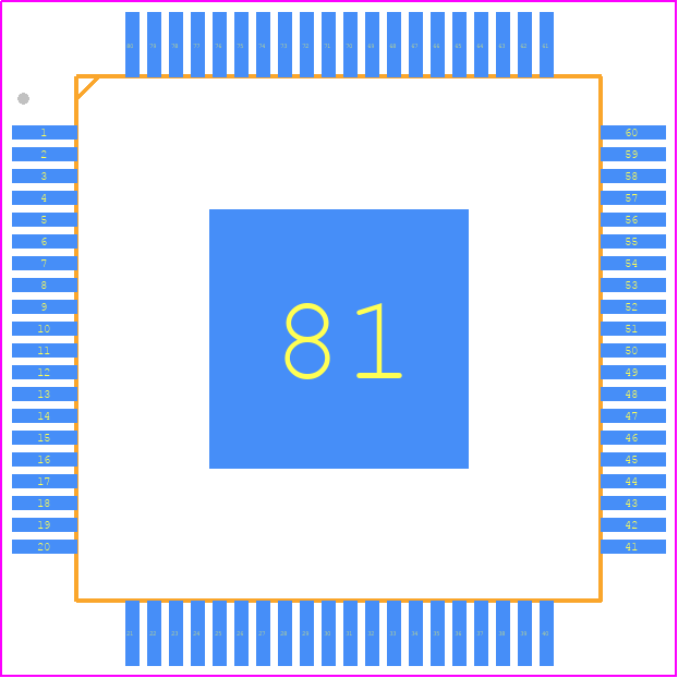 ADBMS6830BCSWZ-RL - Analog Devices PCB footprint - Quad Flat Packages - Quad Flat Packages - 80-Lead Low Profile Quad Flat Package, Exposed Pad [LQFP_EP] (05-08-1783)