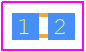 RP0302CT-50R0JN-91WP - Vishay PCB footprint - Resistor Chip - Resistor Chip - RP0302