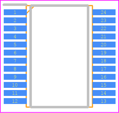 CS3302A-ISZR - Cirrus Logic PCB footprint - Small Outline Packages - Small Outline Packages - 24 PIN SSOP