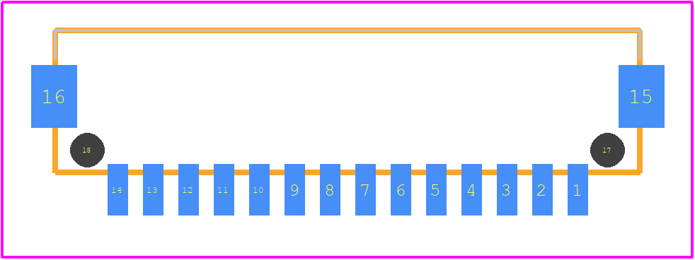 DF13-14P-1.25H(50) - Hirose PCB footprint - Other - Other - DF13-14P-1.25H(50)