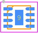 HT8837CRDZ - HTCSEMI(Haitian Core) PCB footprint - Small Outline No-lead - Small Outline No-lead - DFN8 2*2