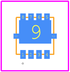 DMTH10H032LFVWQ-13 - Diodes Incorporated PCB footprint - Other - Other - PowerDI3333-8 (SWP) (Type UX)_H=0.85mm