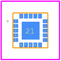 PE42546 - Murata Electronics PCB footprint - Other - Other - 20-lead 3×3 mm LGA