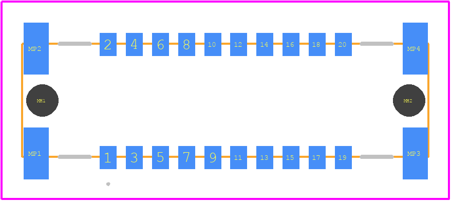 15390200601234 - HARTING PCB footprint - Other - Other - 15 39 020 0601 234-2