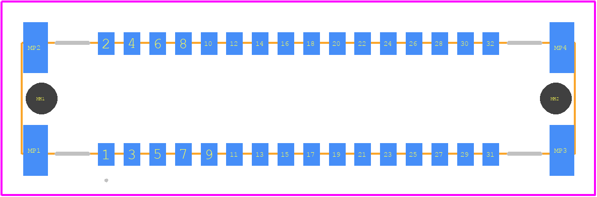 15390320601234 - HARTING PCB footprint - Other - Other - 15 39 032 0601 234-2