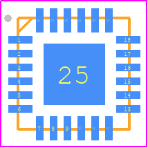 A17701LESBTR-AO - Allegro Microsystems PCB footprint - Quad Flat No-Lead - Quad Flat No-Lead - 24 pin qfn-1