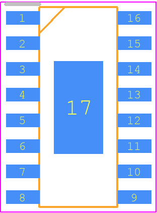 IX4352NETR - LITTELFUSE PCB footprint - Small Outline Packages - Small Outline Packages - 16 pin NArrow soic