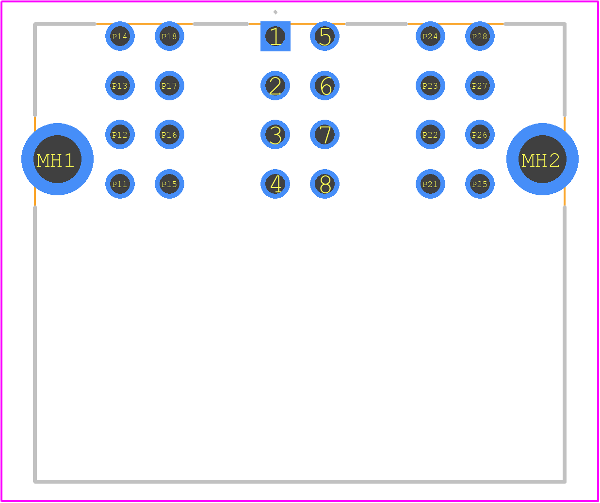 2332799-4 - TE Connectivity PCB footprint - Other - Other - 2332799-4-3