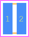 3430B2F30KTDF - TE Connectivity PCB footprint - Resistor Chip - Resistor Chip - 3430B2F30KTDF