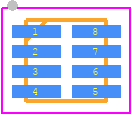 D9LVRA2DEMRQ1 - Texas Instruments PCB footprint - Small Outline No-lead - Small Outline No-lead - WSON - 0.8