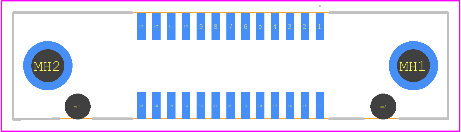 7000007624 - 3M PCB footprint - Other - Other - 7000007624-3