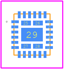 LT7170RV#TRMPBF - Analog Devices PCB footprint - Other - Other - LQFN Package 24-Lead (3.5mm × 4mm × 0.95mm)