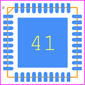 CMX994AQ4 - CML Micro PCB footprint - Quad Flat No-Lead - Quad Flat No-Lead - CMX994AQ4