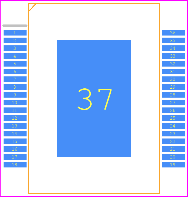 STA50813TR - STMicroelectronics PCB footprint - Small Outline Packages - Small Outline Packages - PowerSO-36*stm