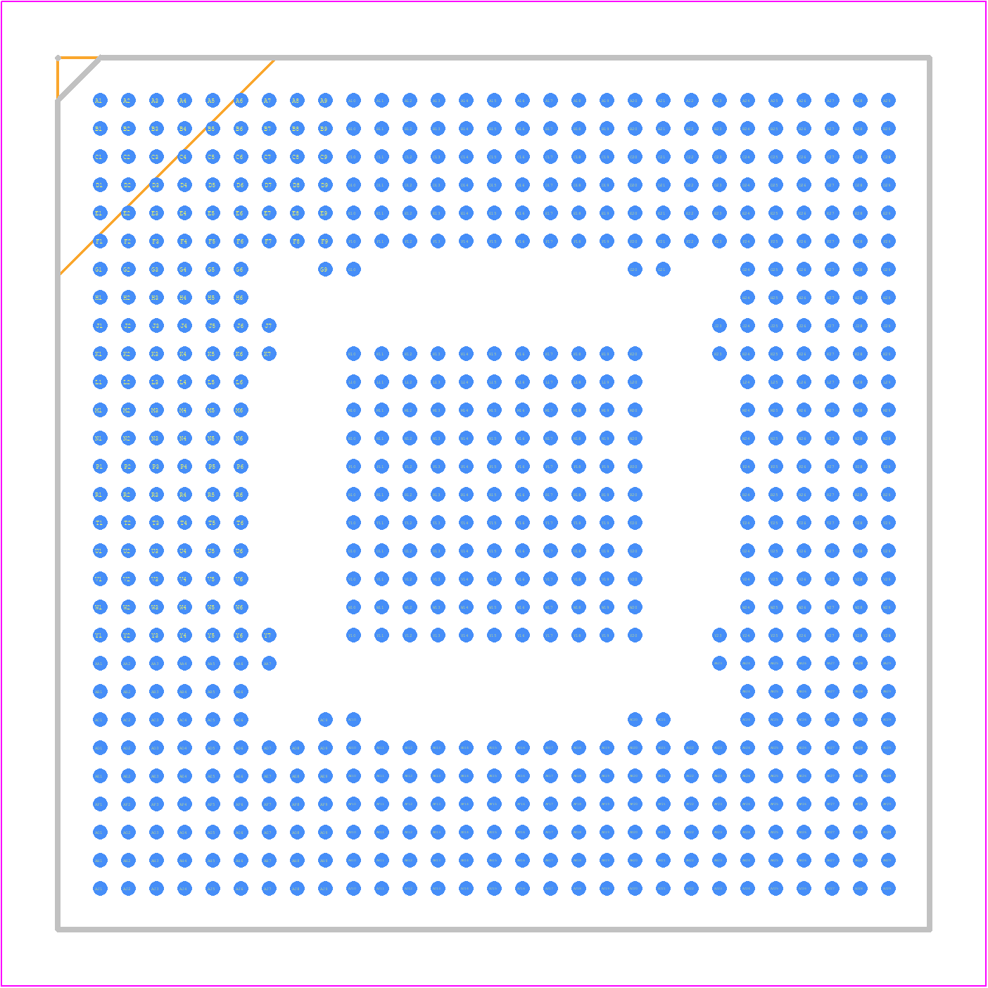 P2020NXN2MHC - NXP PCB footprint - BGA - BGA - Figure 61. P2020 Package