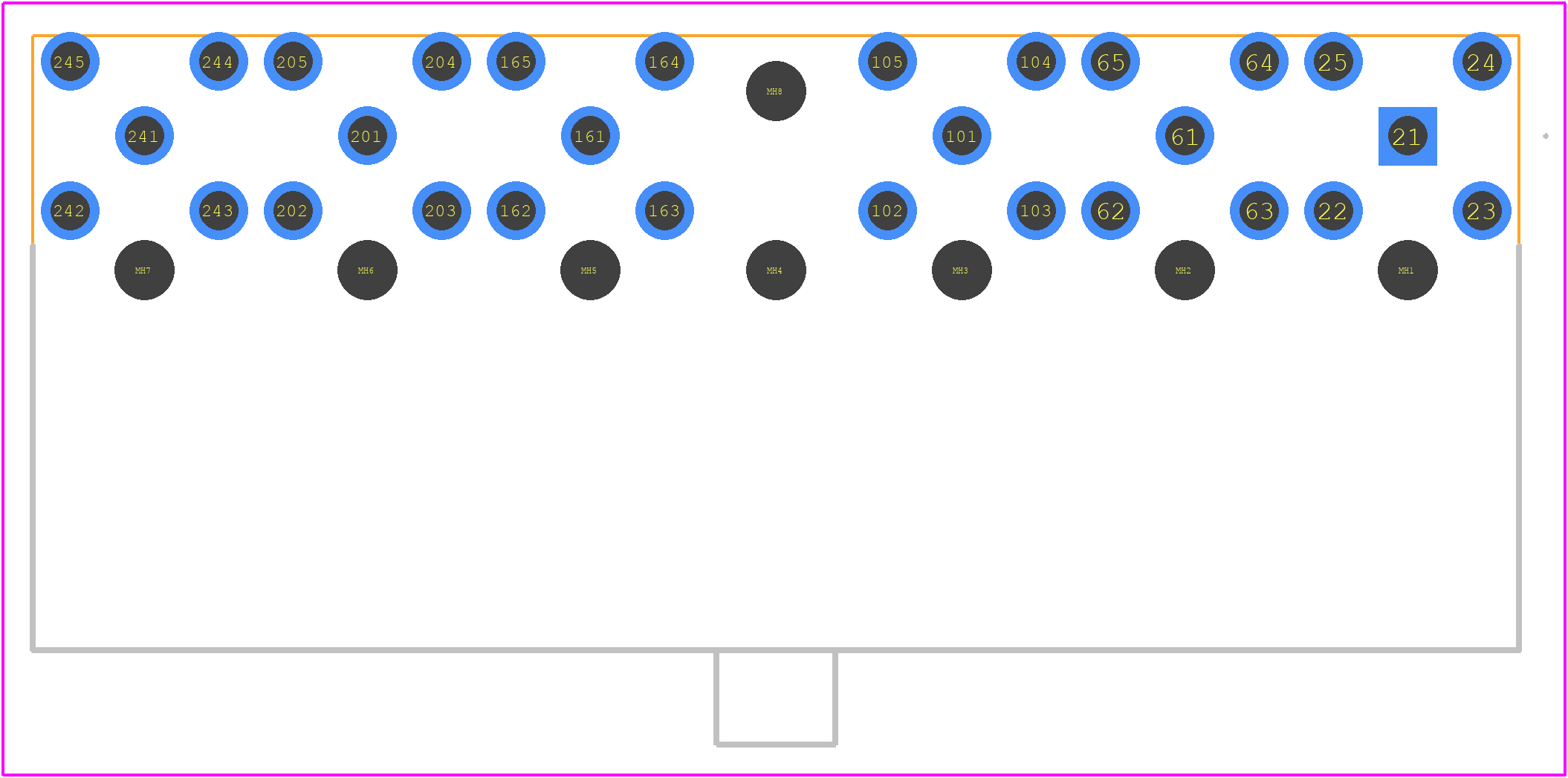 044579 - ERNI PCB footprint - Other - Other - 044579-12