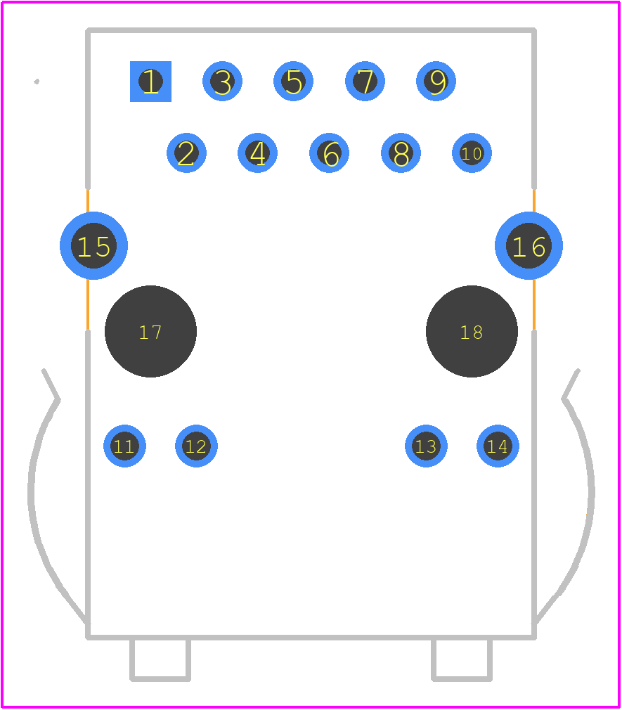 203388-E - TE Connectivity PCB footprint - Other - Other - 203388-E-2