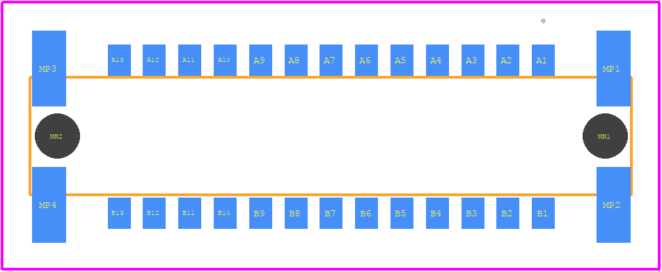 204763-E - TE Connectivity PCB footprint - Other - Other - 204763-E-1