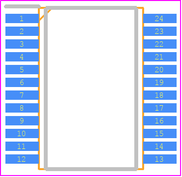 74LVC827ADB,118 - Nexperia PCB footprint - Small Outline Packages - Small Outline Packages - SSOP24 (SOT340-1)