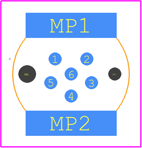 464561-E - TE Connectivity PCB footprint - Other - Other - 464561-E-2