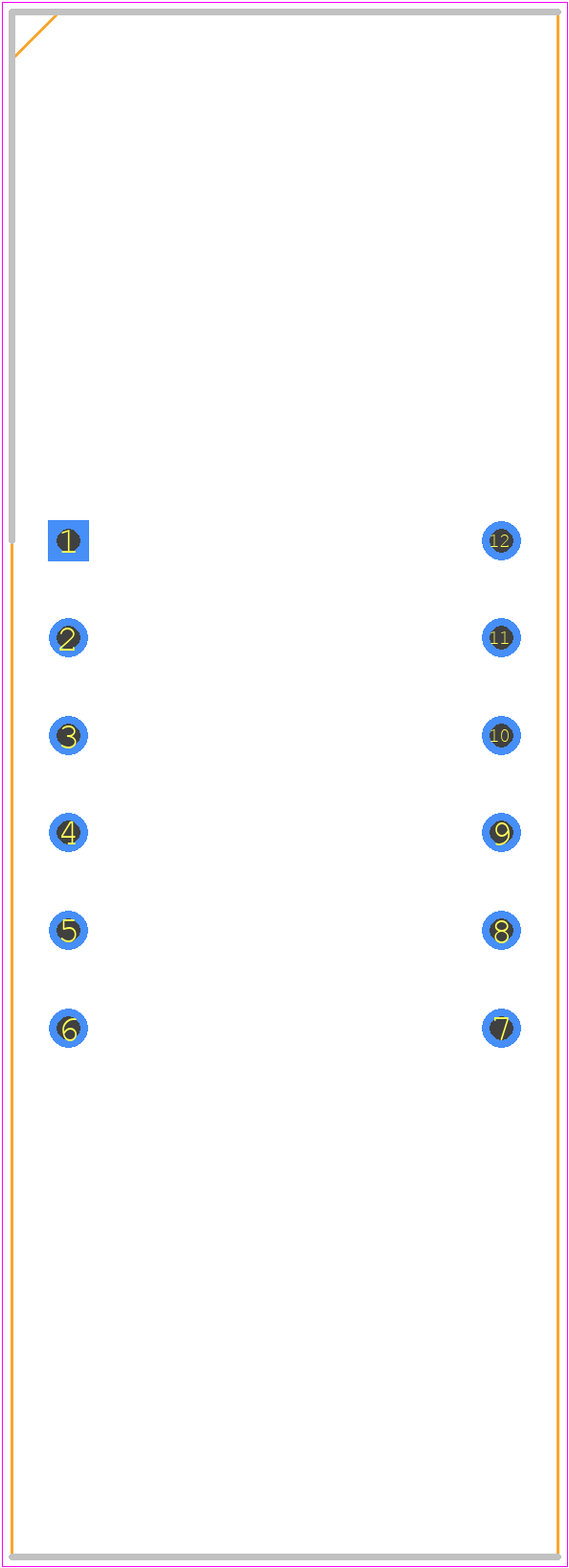 KW4-39ACVA - Luckylight PCB footprint - Dual-In-Line Sockets - Dual-In-Line Sockets - 12-PIN DIP_2024