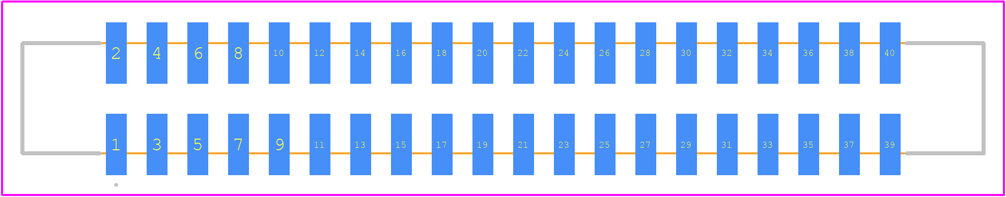 2BHR-40-VUA-SMT - Adam Tech PCB footprint - Other - Other - 2BHR-40-VUA-SMT-1