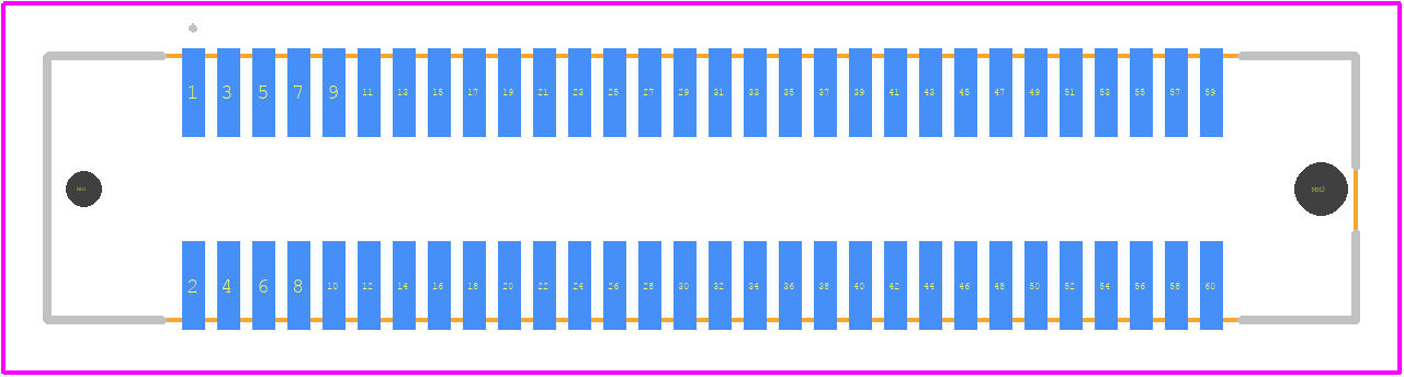 61083-061400LF - Amphenol PCB footprint - Other - Other - 61083-061400LF-1