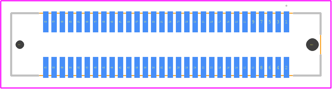 61082-061400LF - Amphenol PCB footprint - Other - Other - 61082-061400LF-1