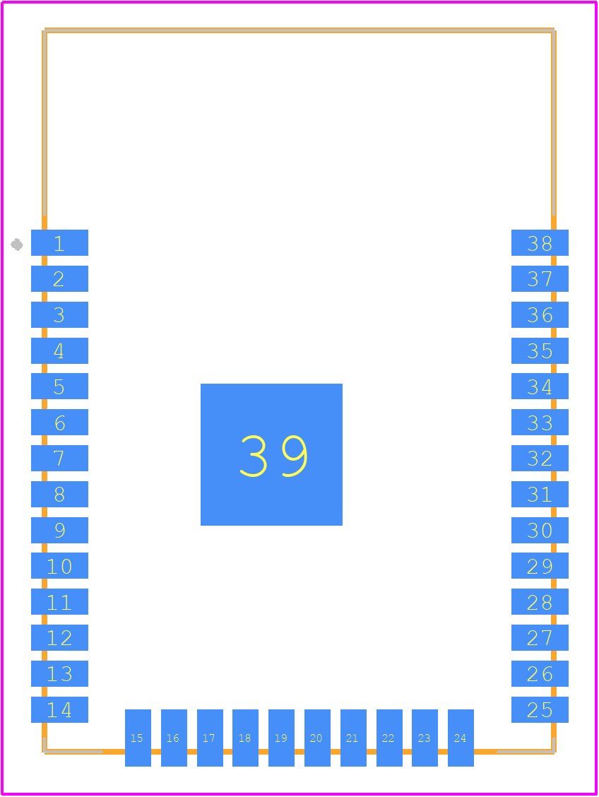 ESP32-WROOM-32D (16MB) - Espressif Systems PCB footprint - Other - Other - ESP32-WROOM-32D (16MB)-3
