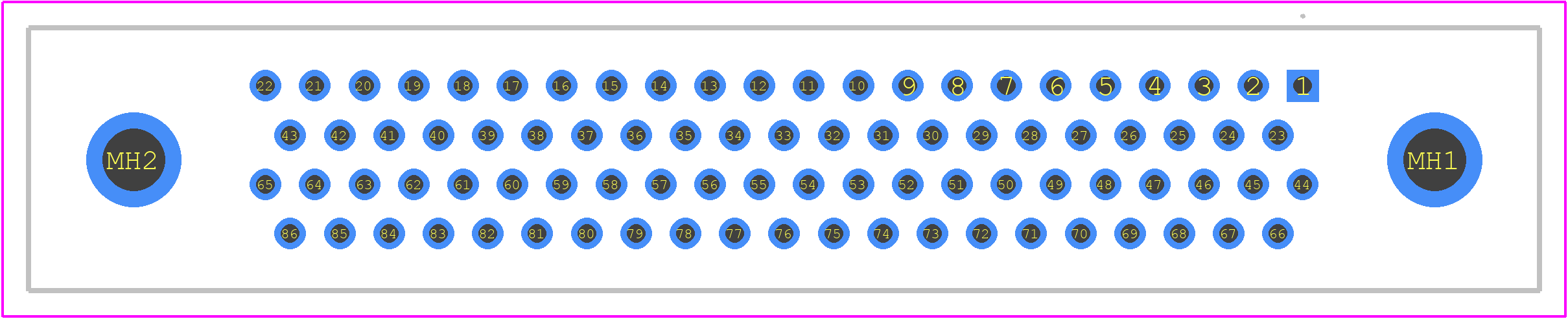 RM422-086-822-9300 - Molex PCB footprint - Other - Other - RM422-086-822-9300-1