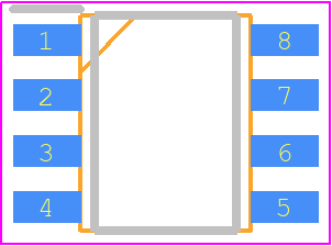 SI9243AEY-T1-E3 - Vishay PCB footprint - Small Outline Packages - Small Outline Packages - SOIC (NARROW): 8-LEAD_