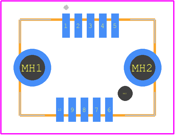 IX80G-B-10P - Hirose PCB footprint - Other - Other - IX80G-B-10P-3