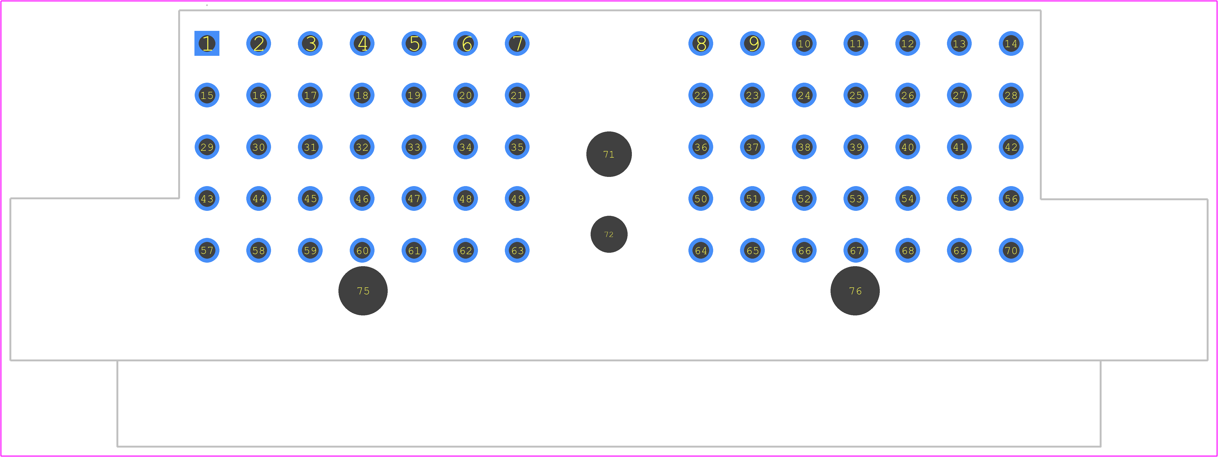 DRC13-70PD-B027 - TE Connectivity PCB footprint - Other - Other - DRC13-70PD-B027-5