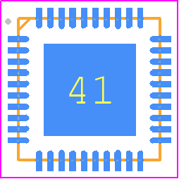 AEM30330-QFN - E-PEAS PCB footprint - Quad Flat No-Lead - Quad Flat No-Lead - QFN 40-pin 5x5mm Drawing (All Dimensions in mm)