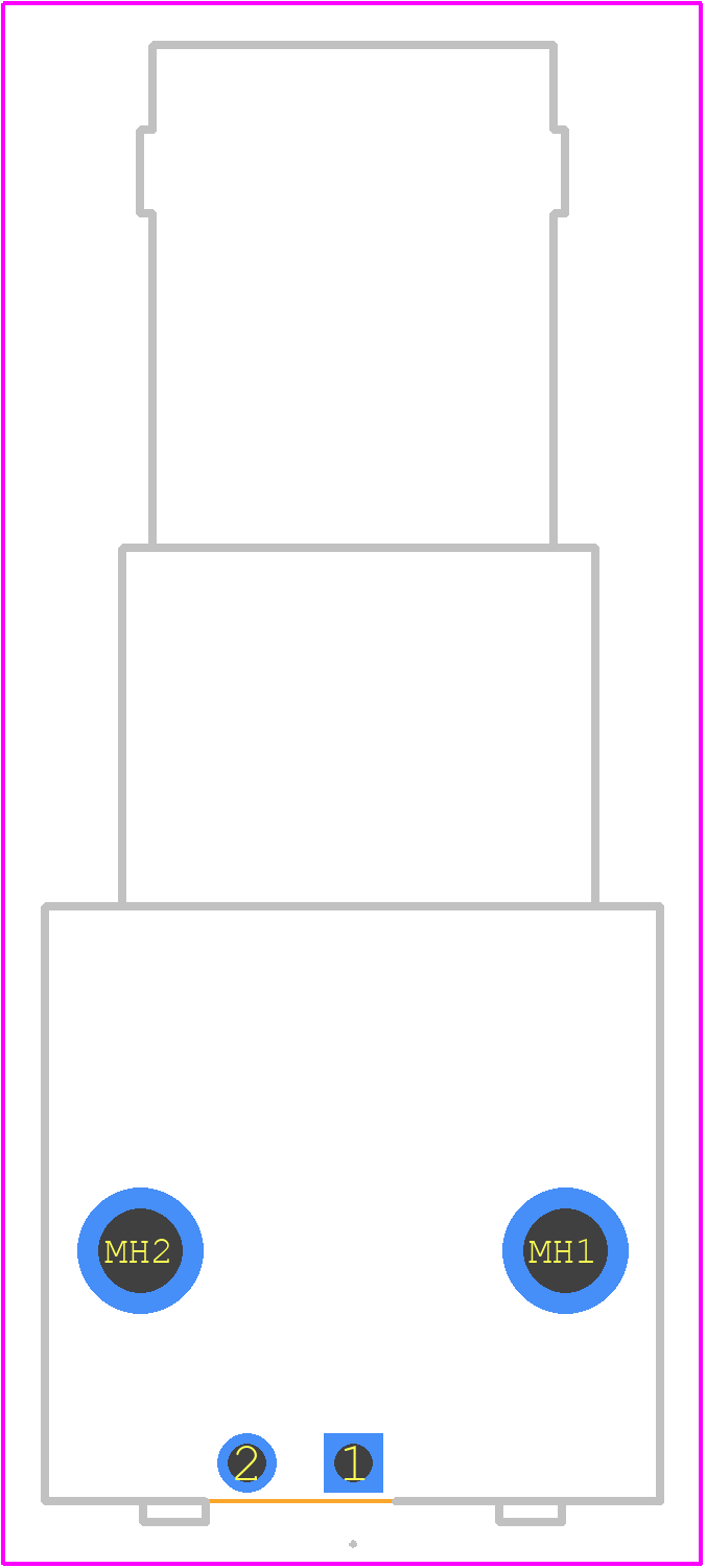 RF1-01B-D-00-75 - Adam Tech PCB footprint - Other - Other - RF1-01B-D-00-75-3