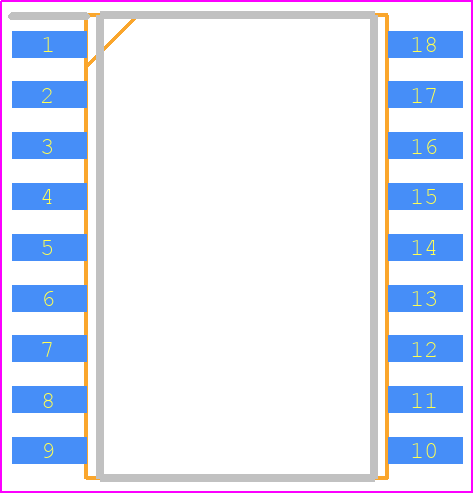 ML4805CS - Rochester Electronics PCB footprint - Small Outline Packages - Small Outline Packages - 18-Pin SOIC