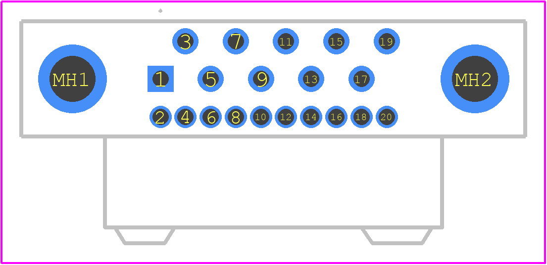 P50L-020S-RR1-DA - 3M PCB footprint - Other - Other - P50L-020S-RR1-DA-1