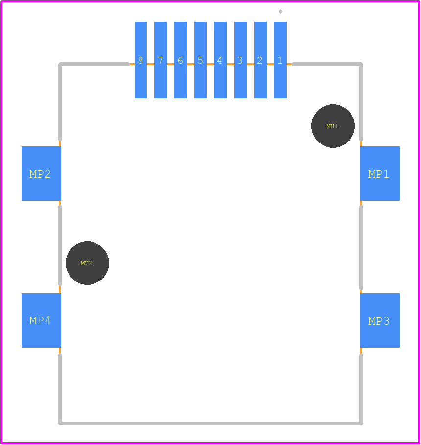 RJE3A1881402N - Amphenol PCB footprint - Other - Other - RJE3A1881402N-1