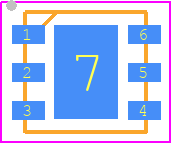 CGH40006S - MACOM PCB footprint - Small Outline No-lead - Small Outline No-lead - 6-VDFN blootliggende pad