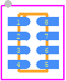 TPS628302ARZER - Texas Instruments PCB footprint - Small Outline No-lead - Small Outline No-lead - RZE0008A