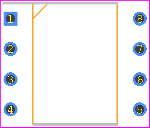 AT24C04-10PC - Microchip PCB footprint - Dual-In-Line Packages - Dual-In-Line Packages - 8-pin PDIP
