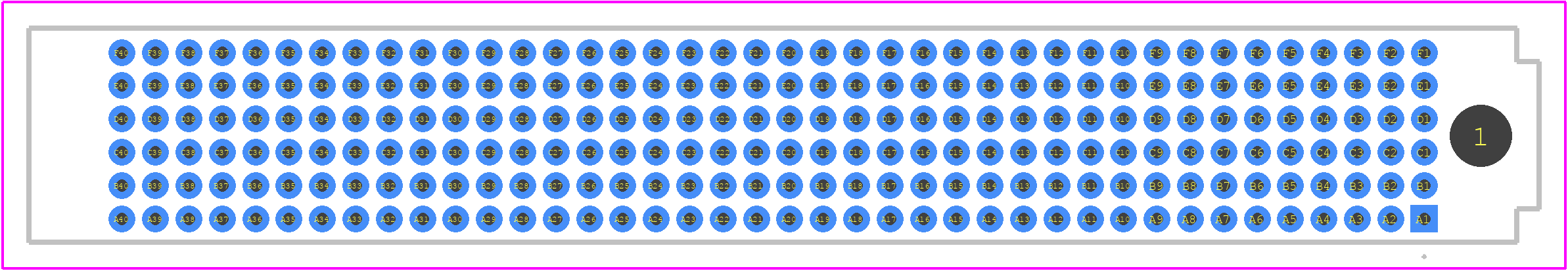 SEAFP-40-05.0-S-06 - SAMTEC PCB footprint - Other - Other - SEAFP-40-05.0-S-06-3