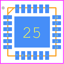 HMC984LP4ETR - Analog Devices PCB footprint - Quad Flat No-Lead - Quad Flat No-Lead - HMC984LP4ETR