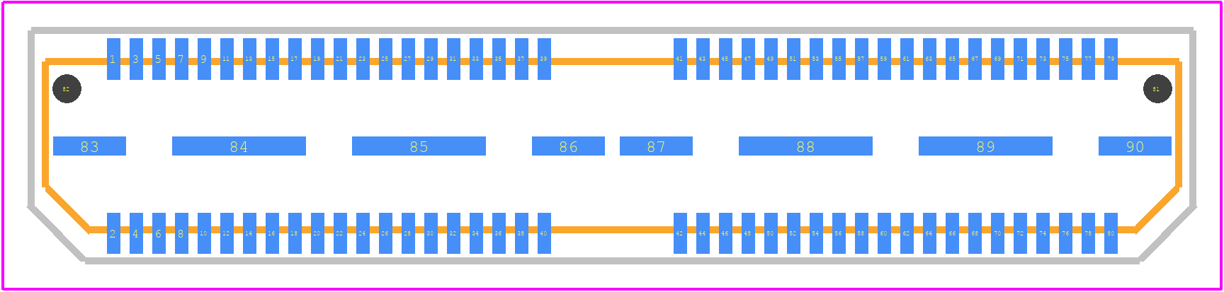 QTE-040-05-L-D - SAMTEC PCB footprint - Other - Other - QTE-040-05-L-D