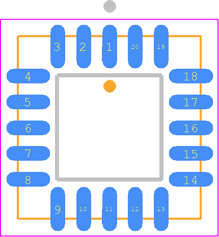 TLC540IFNG3 - Texas Instruments PCB footprint - Plastic Leaded Chip Carrier - Plastic Leaded Chip Carrier - FN (S-PQCC-J20)
