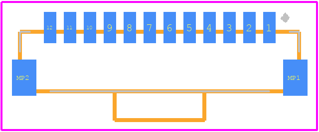 203556-1207 - Molex PCB footprint - Other - Other - 203556-1207-1