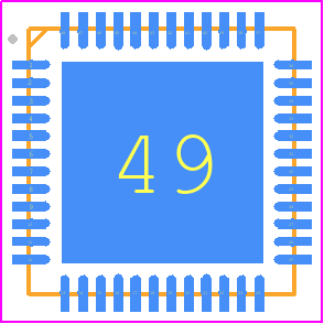 LT8911EXB - LONTIUM PCB footprint - Quad Flat No-Lead - Quad Flat No-Lead - (QFN48 6mm x 6mm)